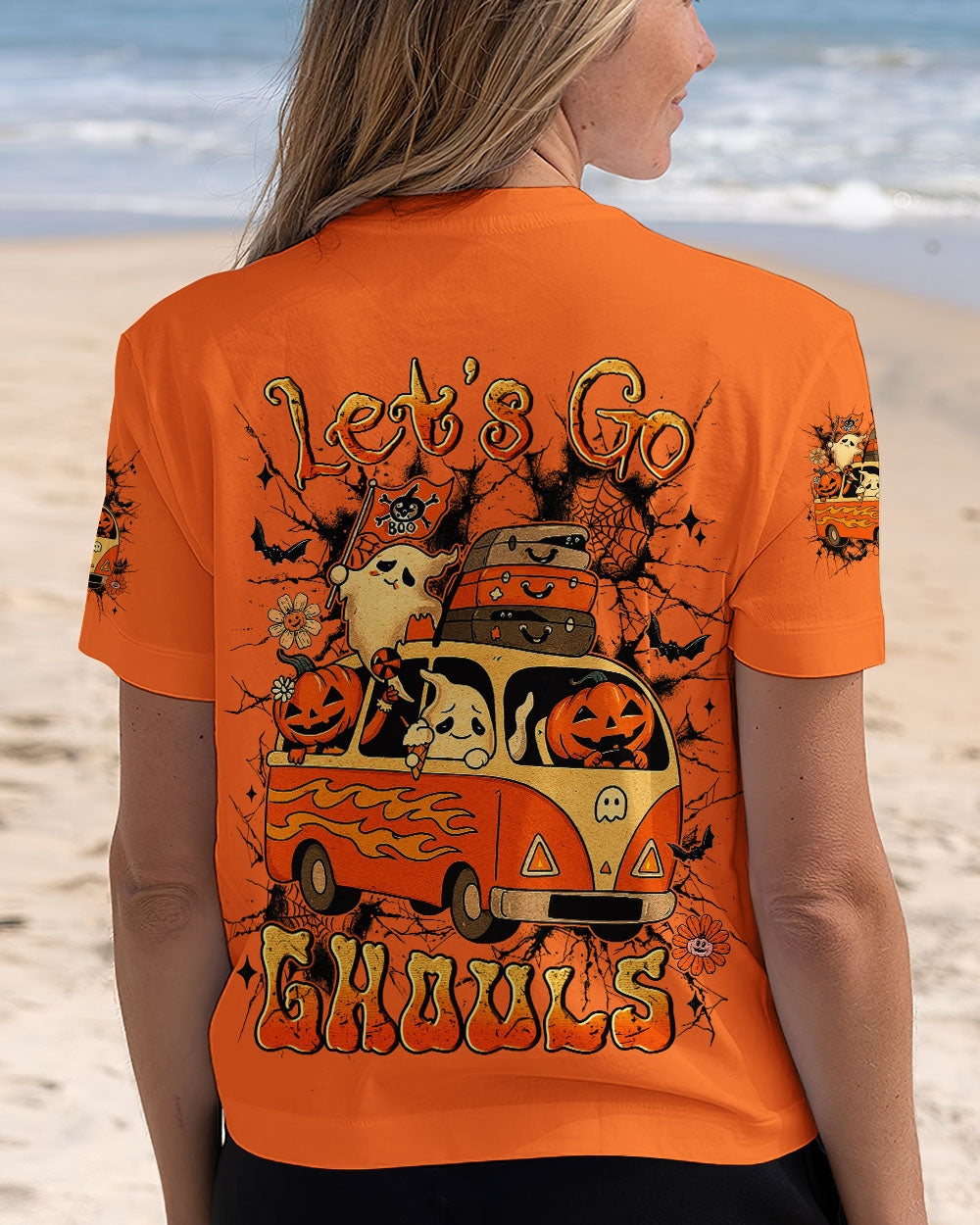 LET'S GO GHOULS BOO HALLOWEEN ALL OVER PRINT - YHLN0708253