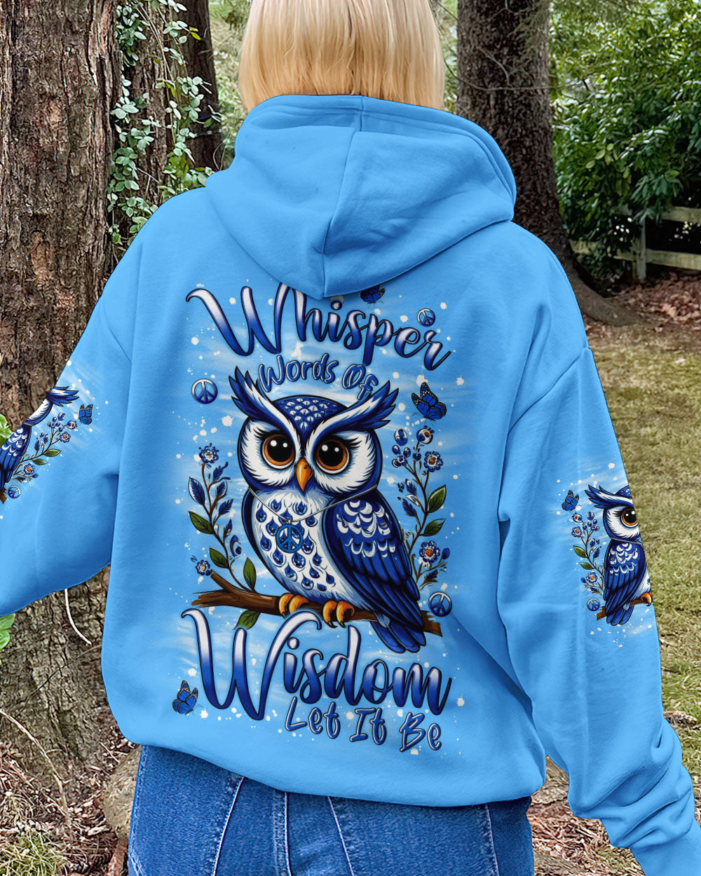 WHISPER WORDS OF WISDOM LET IT BE OWL ALL OVER PRINT - YHLN0710253