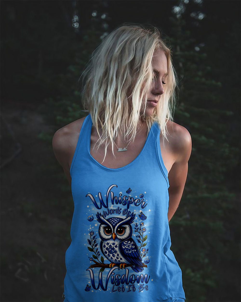 WHISPER WORDS OF WISDOM LET IT BE OWL ALL OVER PRINT - YHLN0710253