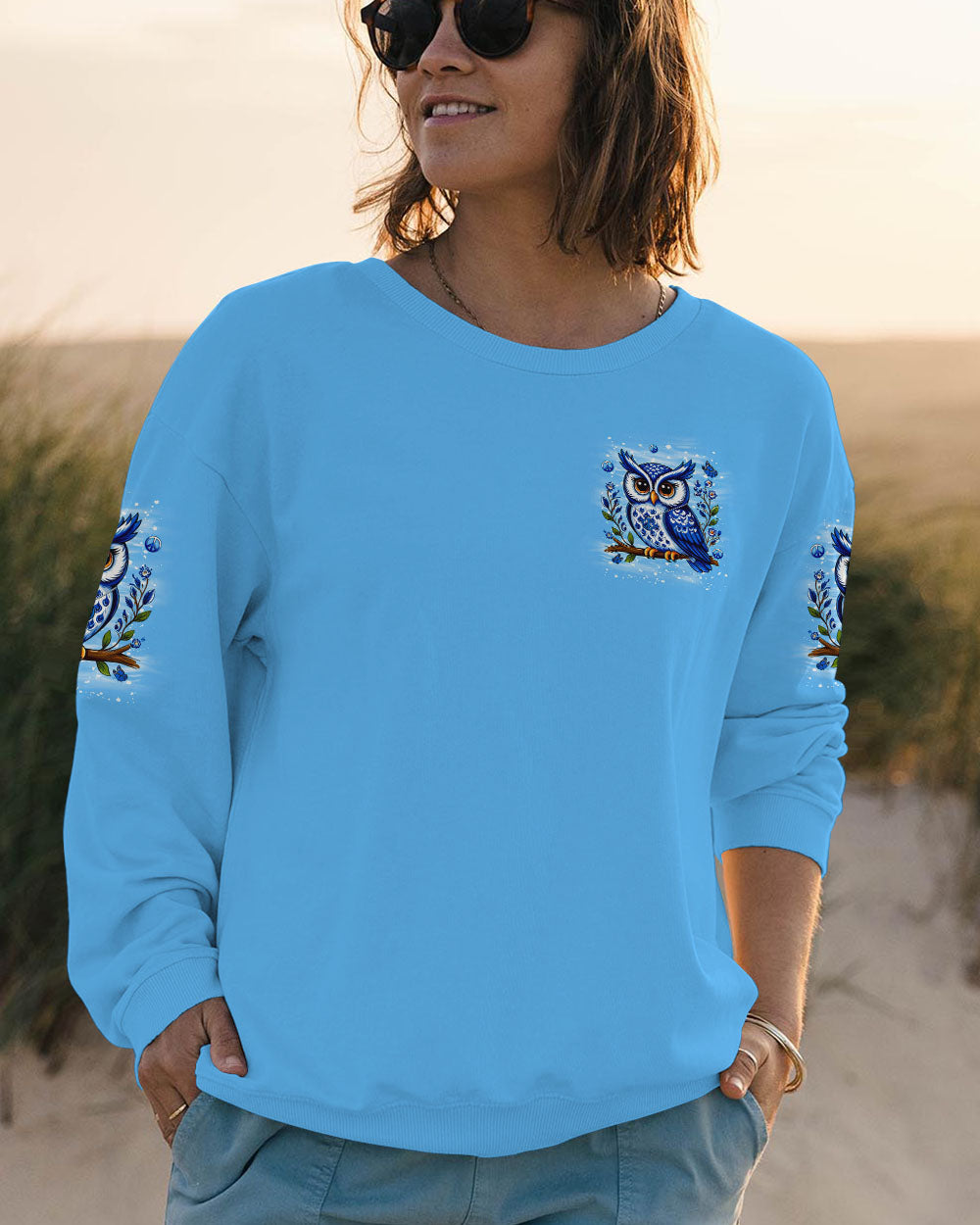 WHISPER WORDS OF WISDOM LET IT BE OWL ALL OVER PRINT - YHLN0710253