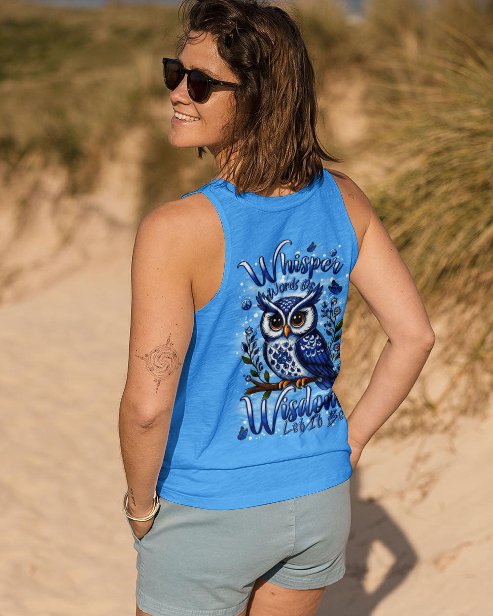 WHISPER WORDS OF WISDOM LET IT BE OWL ALL OVER PRINT - YHLN0710253