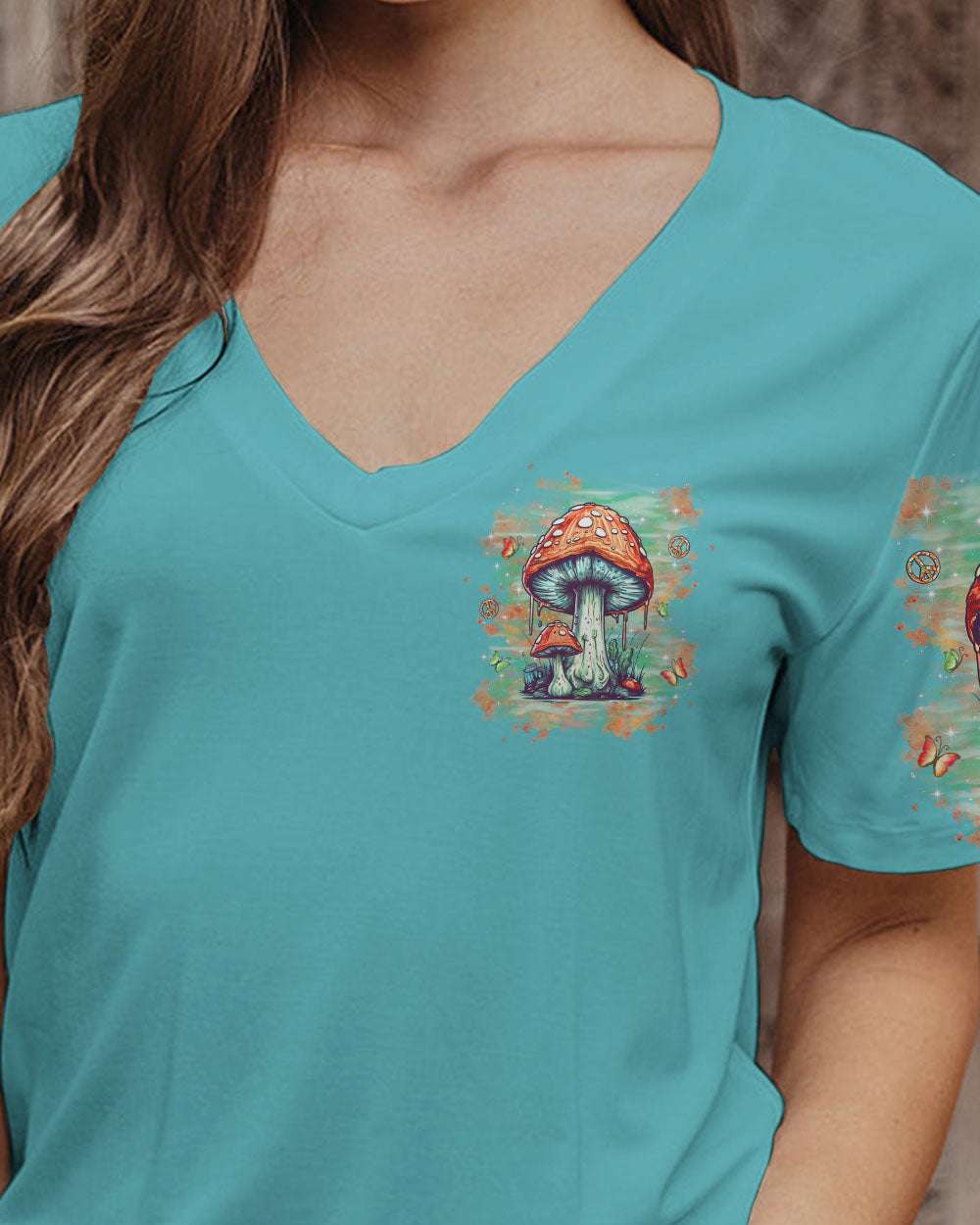 STAY TRIPPY LITTLE HIPPIE MUSHROOMS ALL OVER PRINT - YHLN0805241