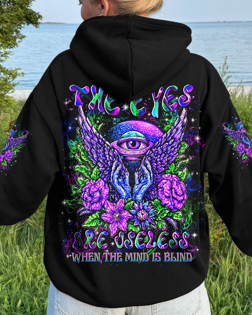 THE EYES ARE USELESS WHEN THE MIND IS BLIND ALL OVER PRINT - YHLN0808252
