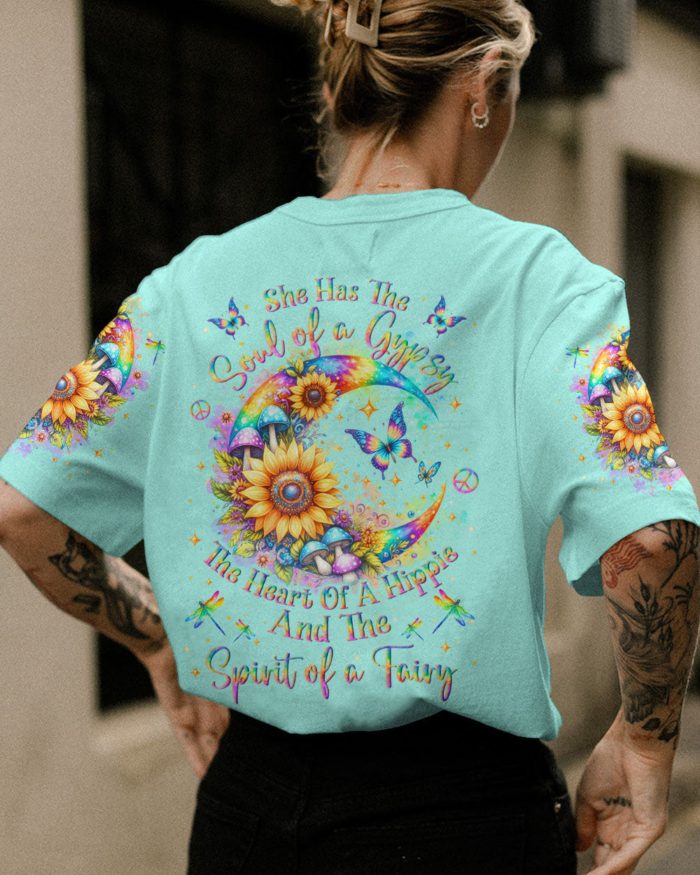 SPIRIT OF A FAIRY CRESCENT MOON BUTTERFLY ALL OVER PRINT - YHLN0812234