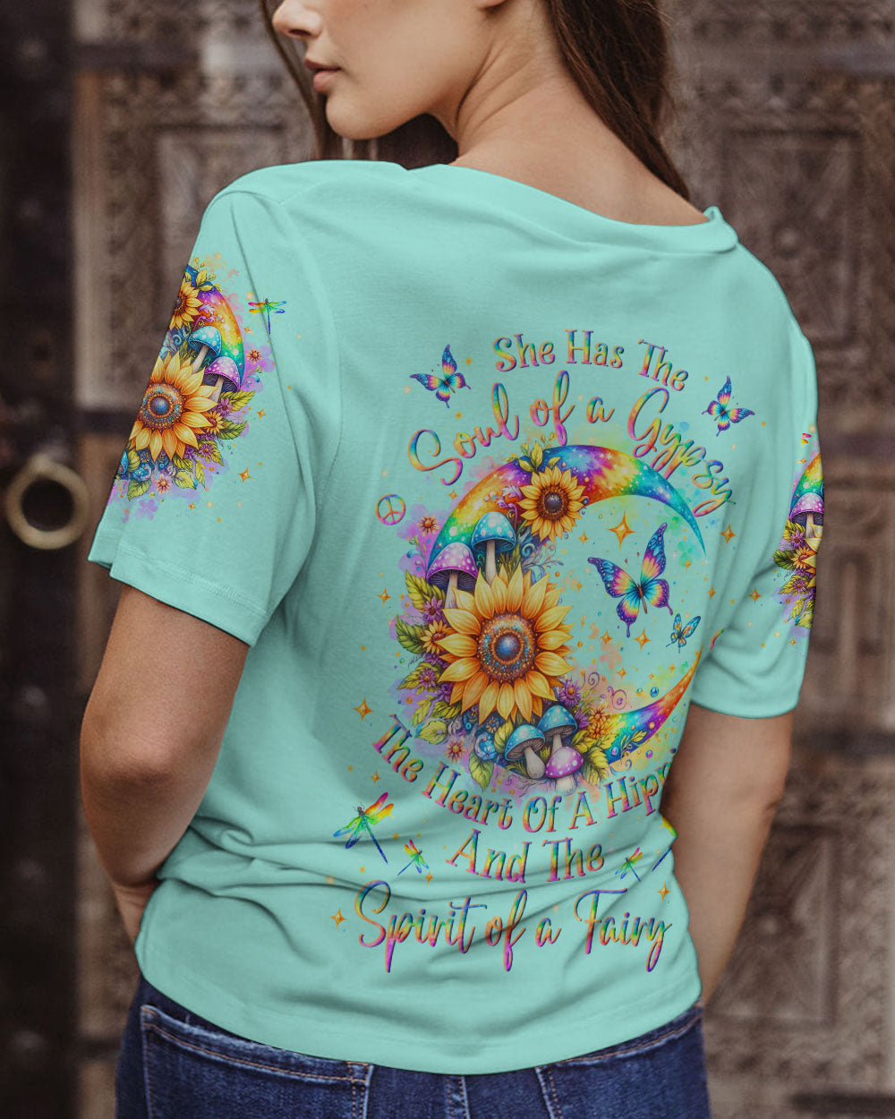 SPIRIT OF A FAIRY CRESCENT MOON BUTTERFLY ALL OVER PRINT - YHLN0812234