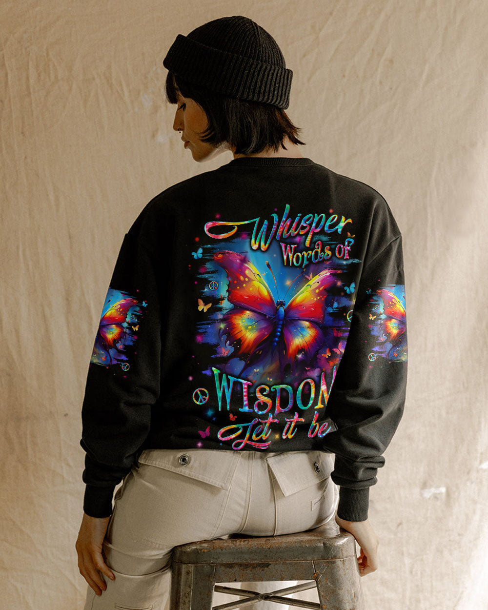 WHISPER WORDS OF WISDOM LET IT BE BUTTERFLY ALL OVER PRINT - YHLN0912243