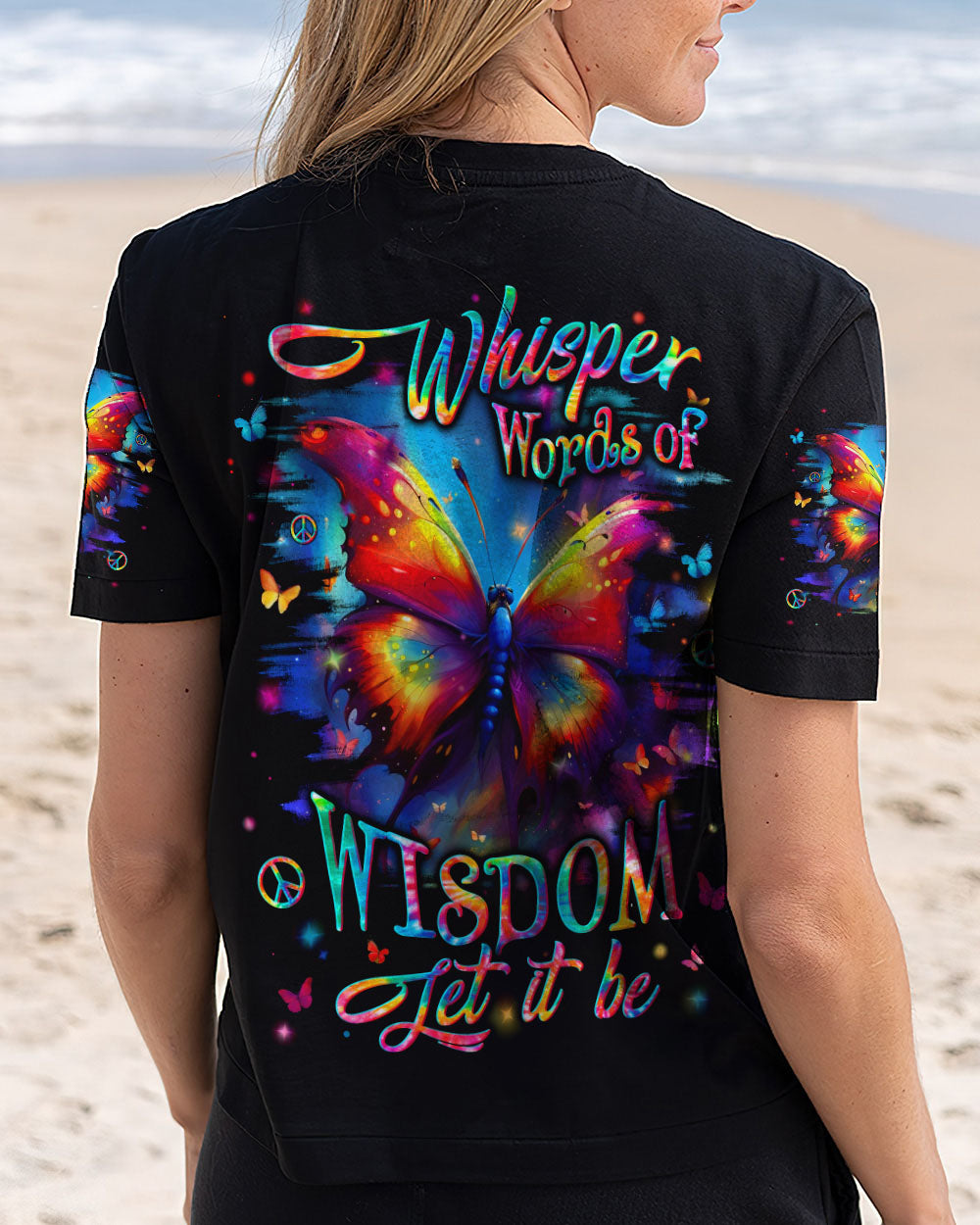 WHISPER WORDS OF WISDOM LET IT BE BUTTERFLY ALL OVER PRINT - YHLN0912243