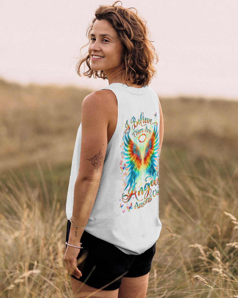 I BELIEVE THERE ARE ANGELS AMONG US WINGS ALL OVER PRINT - YHLN100424