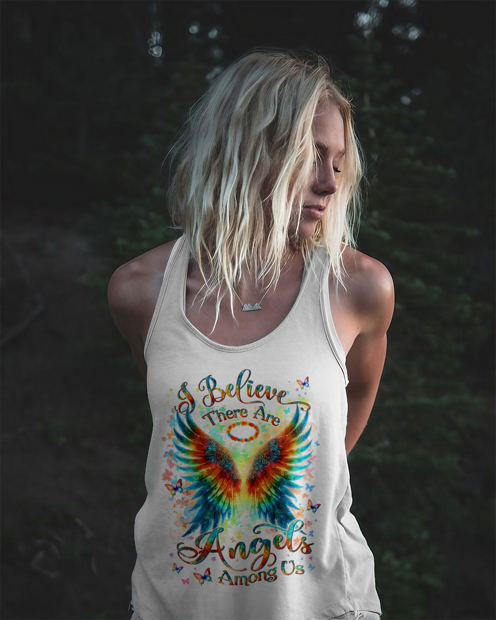 I BELIEVE THERE ARE ANGELS AMONG US WINGS ALL OVER PRINT - YHLN100424