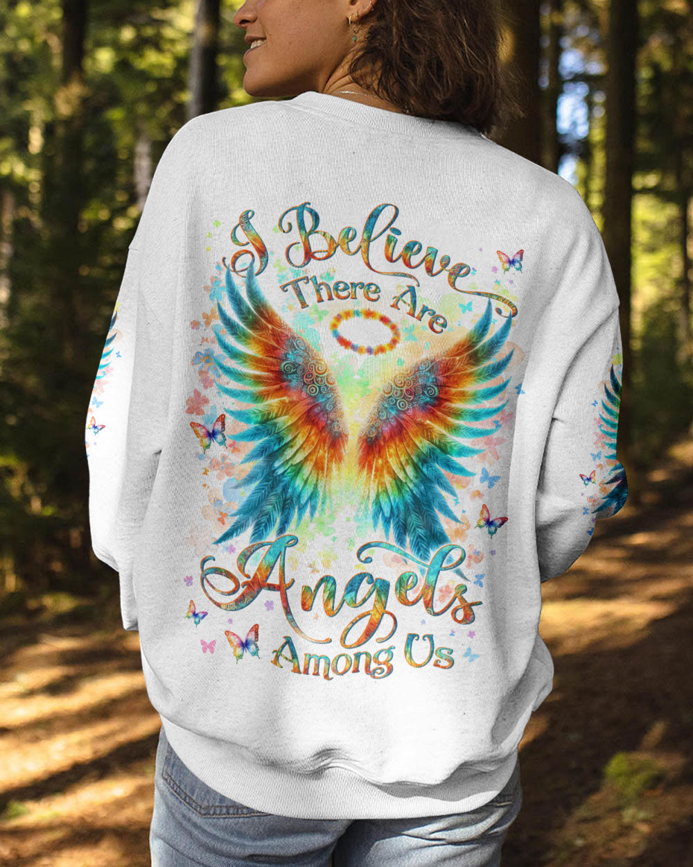 I BELIEVE THERE ARE ANGELS AMONG US WINGS ALL OVER PRINT - YHLN100424