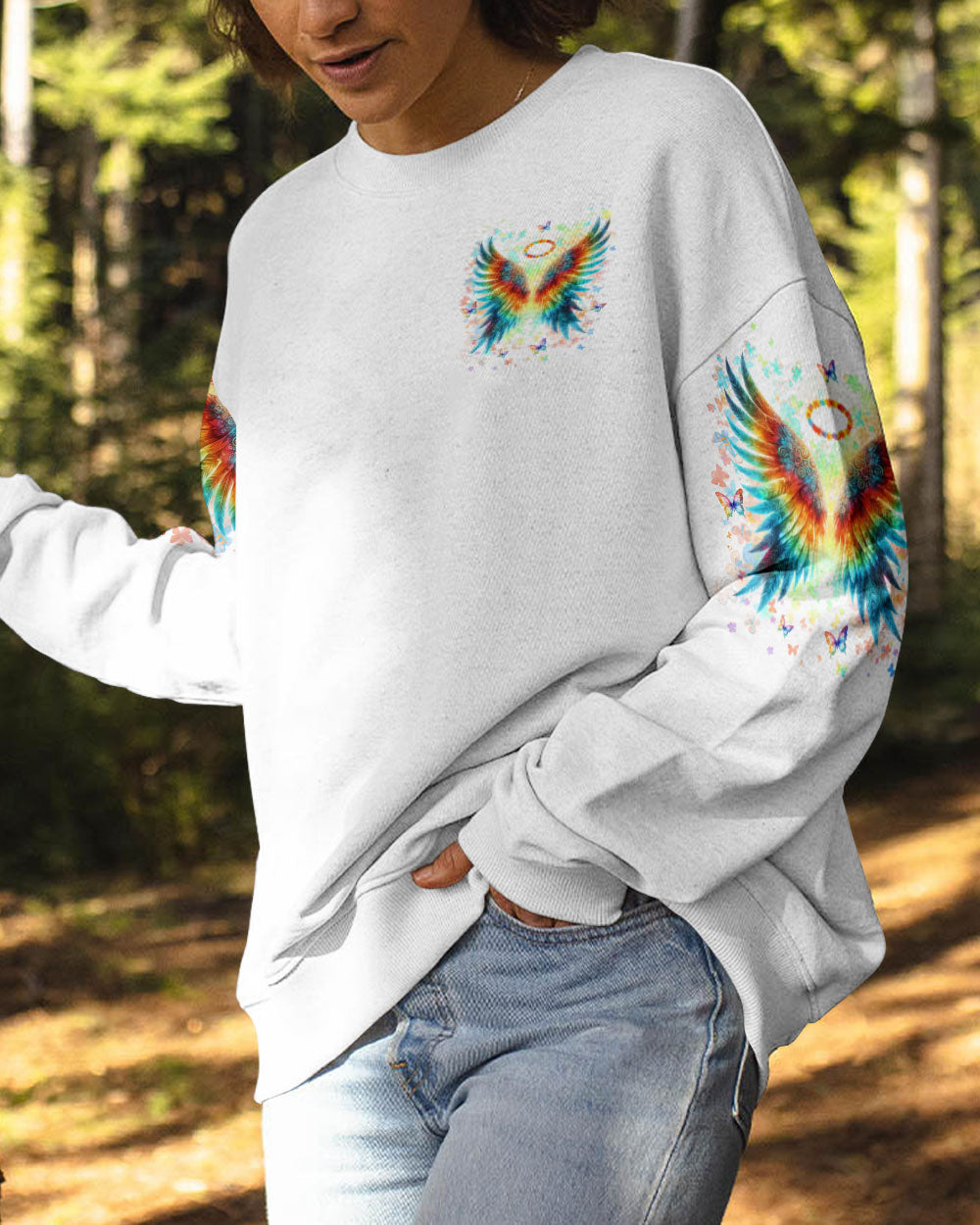 I BELIEVE THERE ARE ANGELS AMONG US WINGS ALL OVER PRINT - YHLN100424