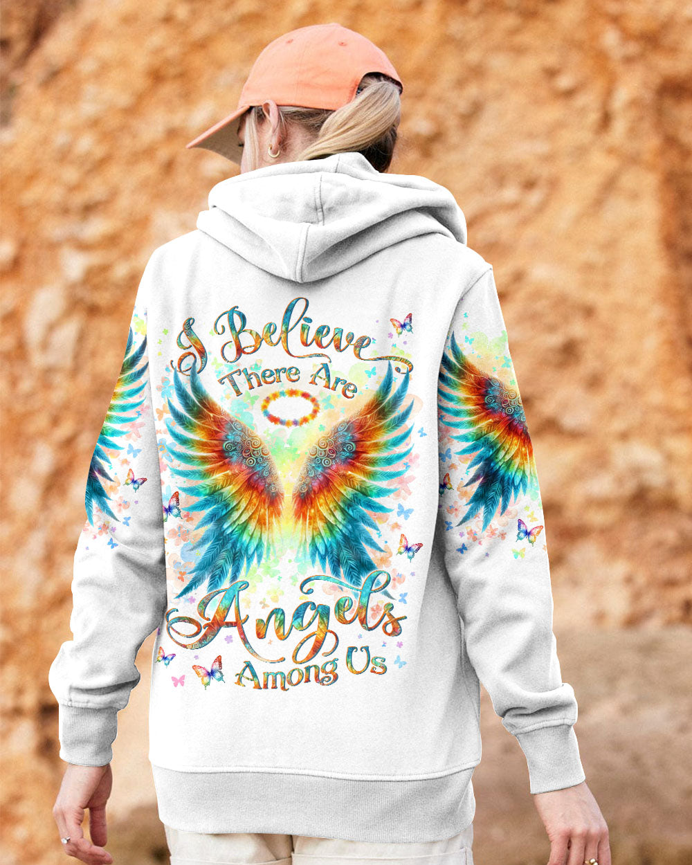 I BELIEVE THERE ARE ANGELS AMONG US WINGS ALL OVER PRINT - YHLN100424