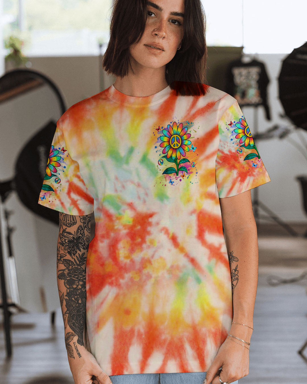 HIPPIE SOUL DAISY TIE DYE ALL OVER PRINT - YHLN1208252