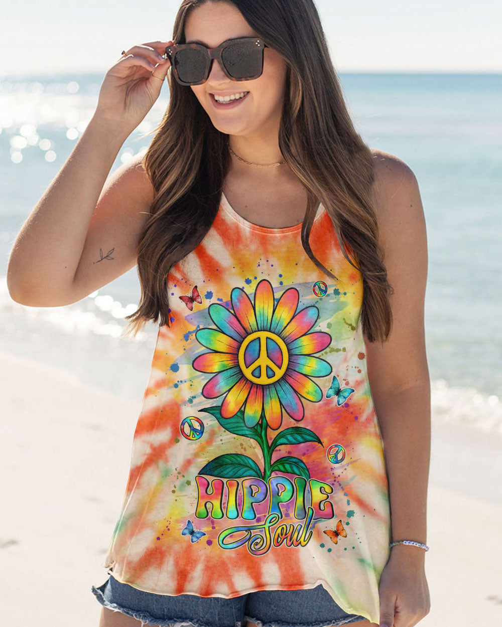 HIPPIE SOUL DAISY TIE DYE ALL OVER PRINT - YHLN1208252