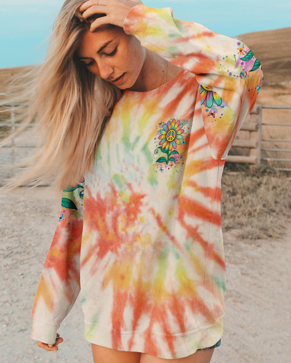 HIPPIE SOUL DAISY TIE DYE ALL OVER PRINT - YHLN1208252