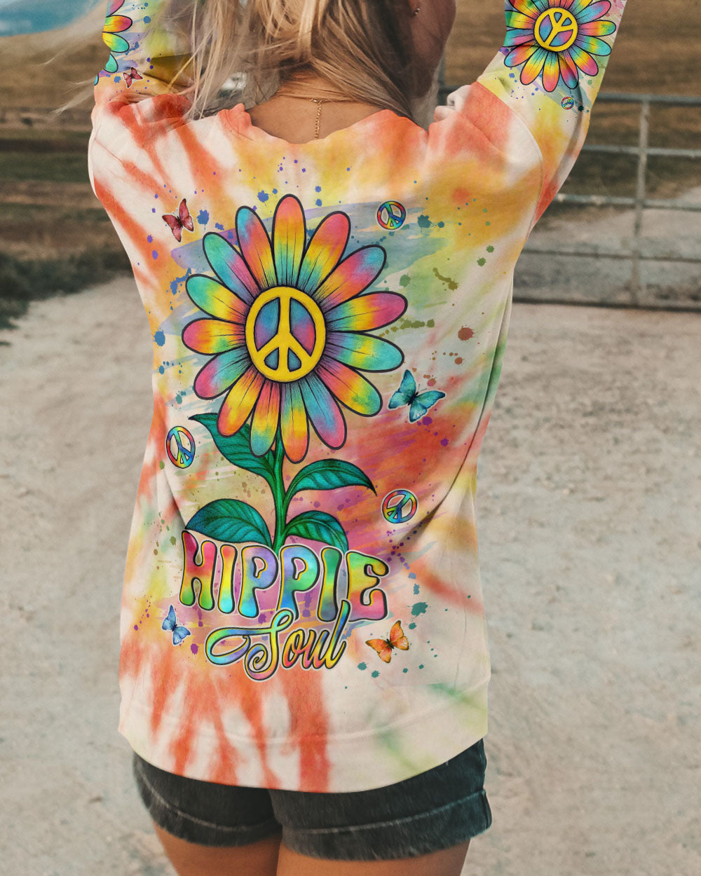 HIPPIE SOUL DAISY TIE DYE ALL OVER PRINT - YHLN1208252