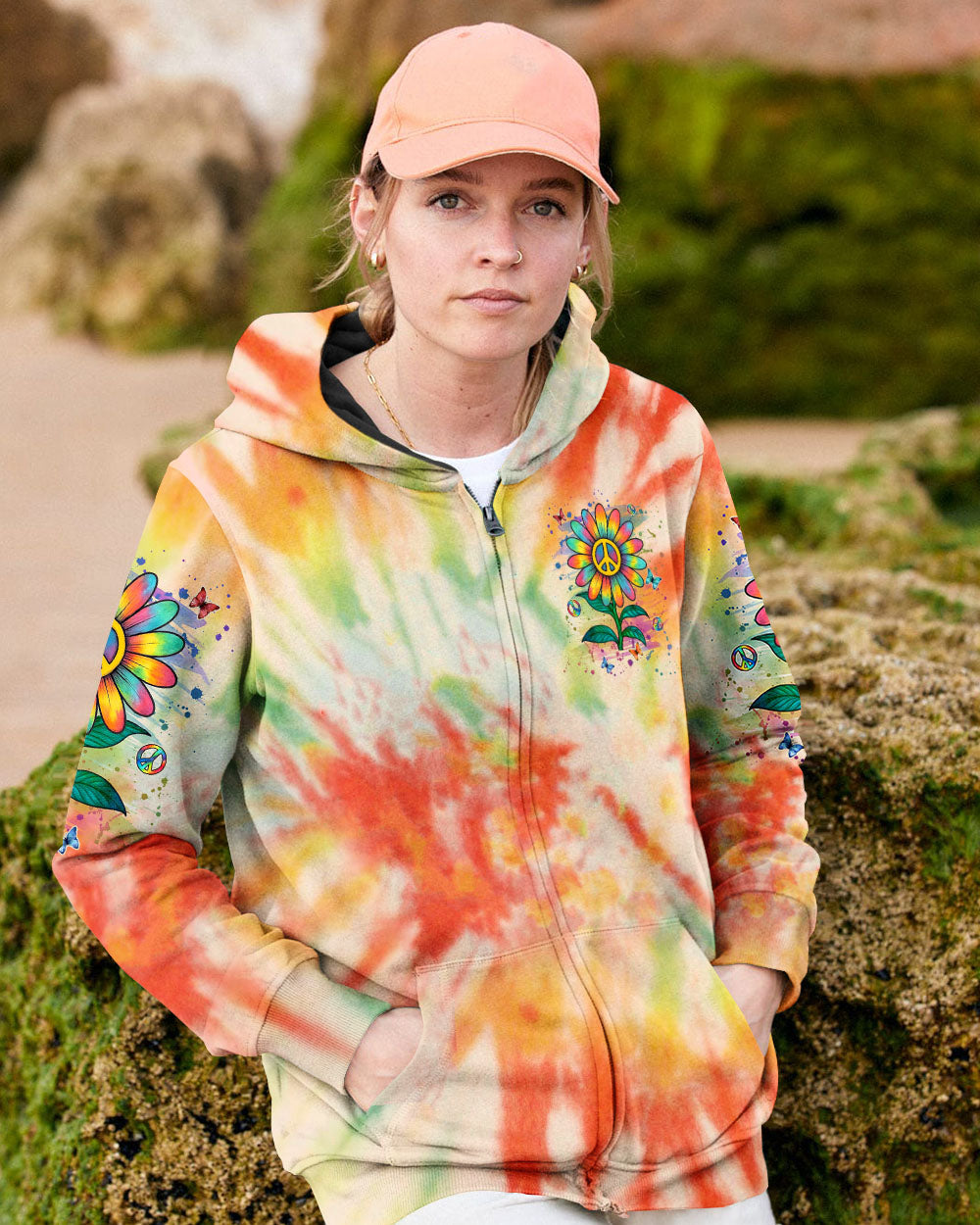 HIPPIE SOUL DAISY TIE DYE ALL OVER PRINT - YHLN1208252