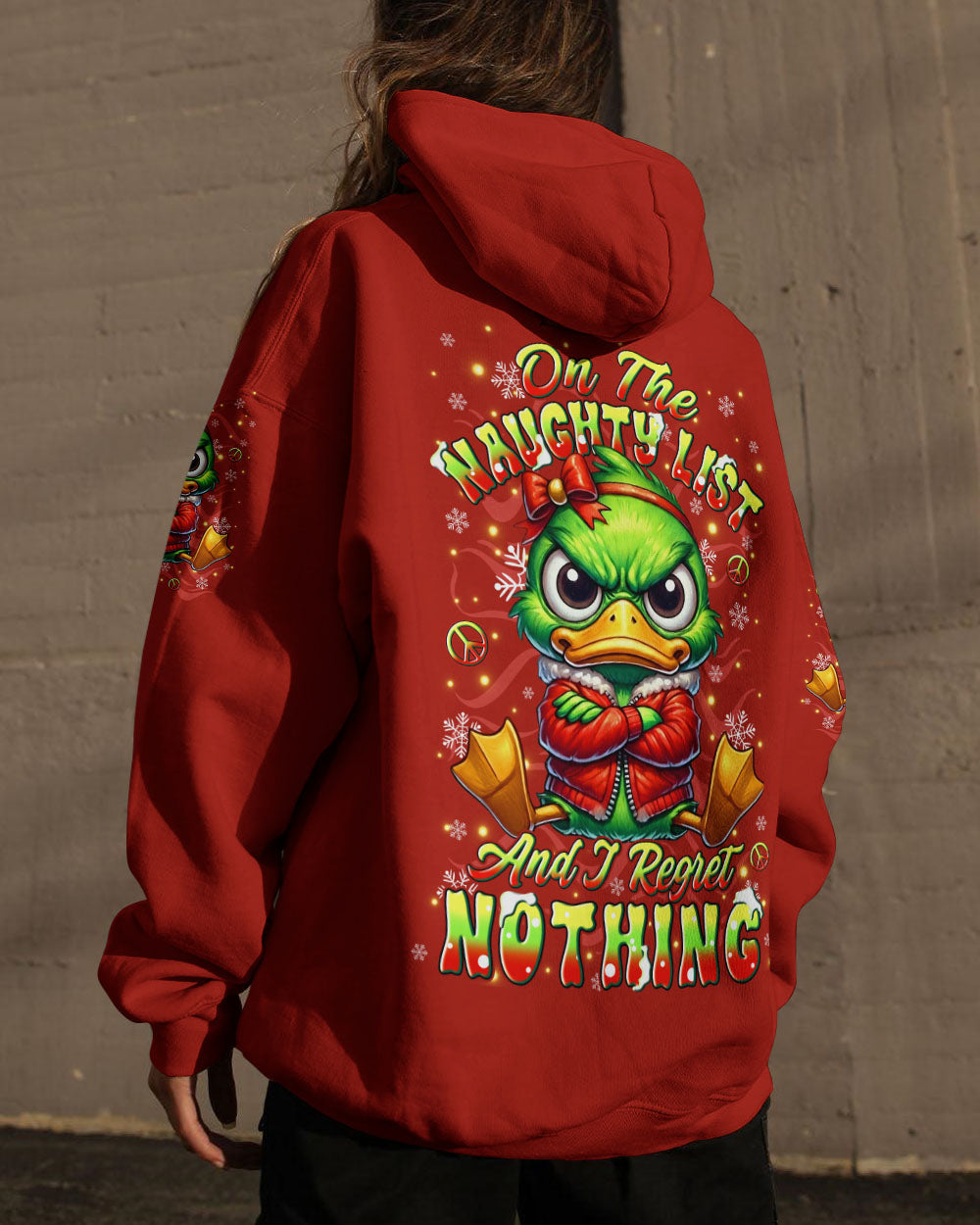 ON THE NAUGHTY LIST DUCK CHRISTMAS ALL OVER PRINT - YHLN1211251