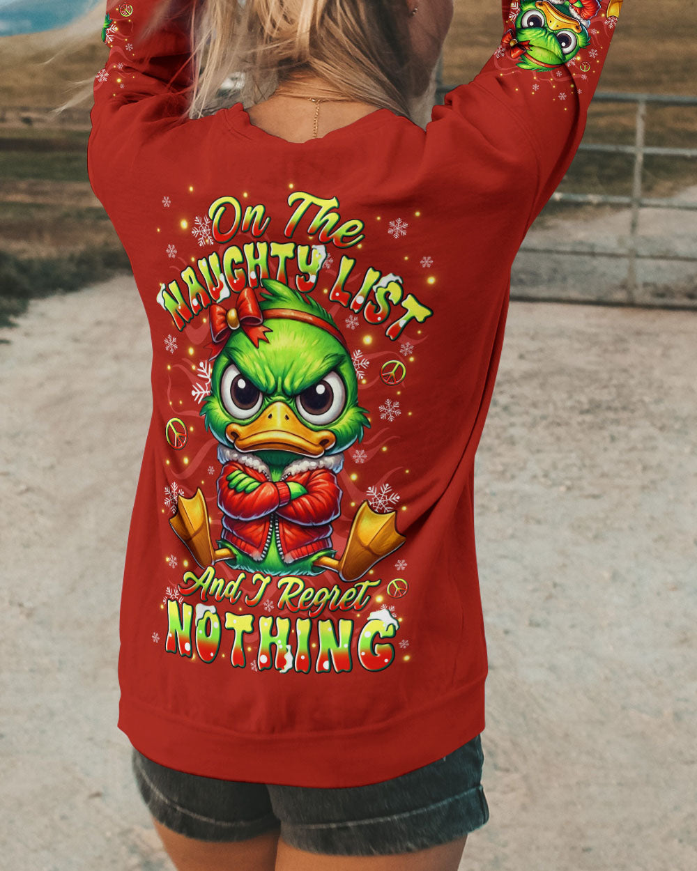 ON THE NAUGHTY LIST DUCK CHRISTMAS ALL OVER PRINT - YHLN1211251