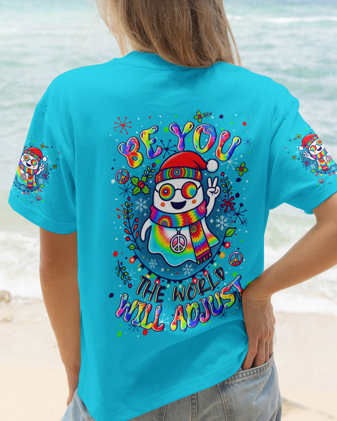 BE YOU THE WORLD WILL ADJUST CHRISTMAS ALL OVER PRINT - YHLN1310253