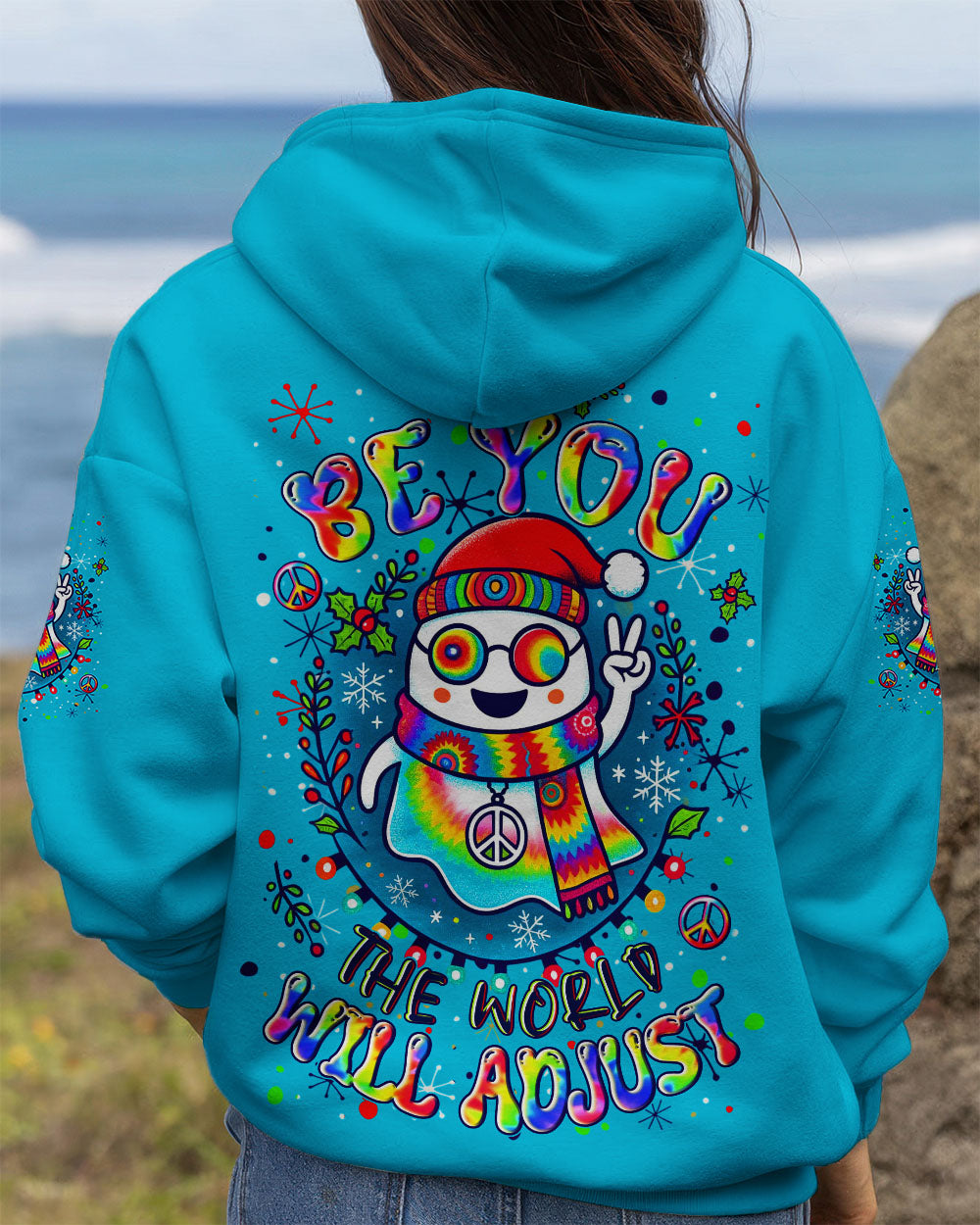 BE YOU THE WORLD WILL ADJUST CHRISTMAS ALL OVER PRINT - YHLN1310253