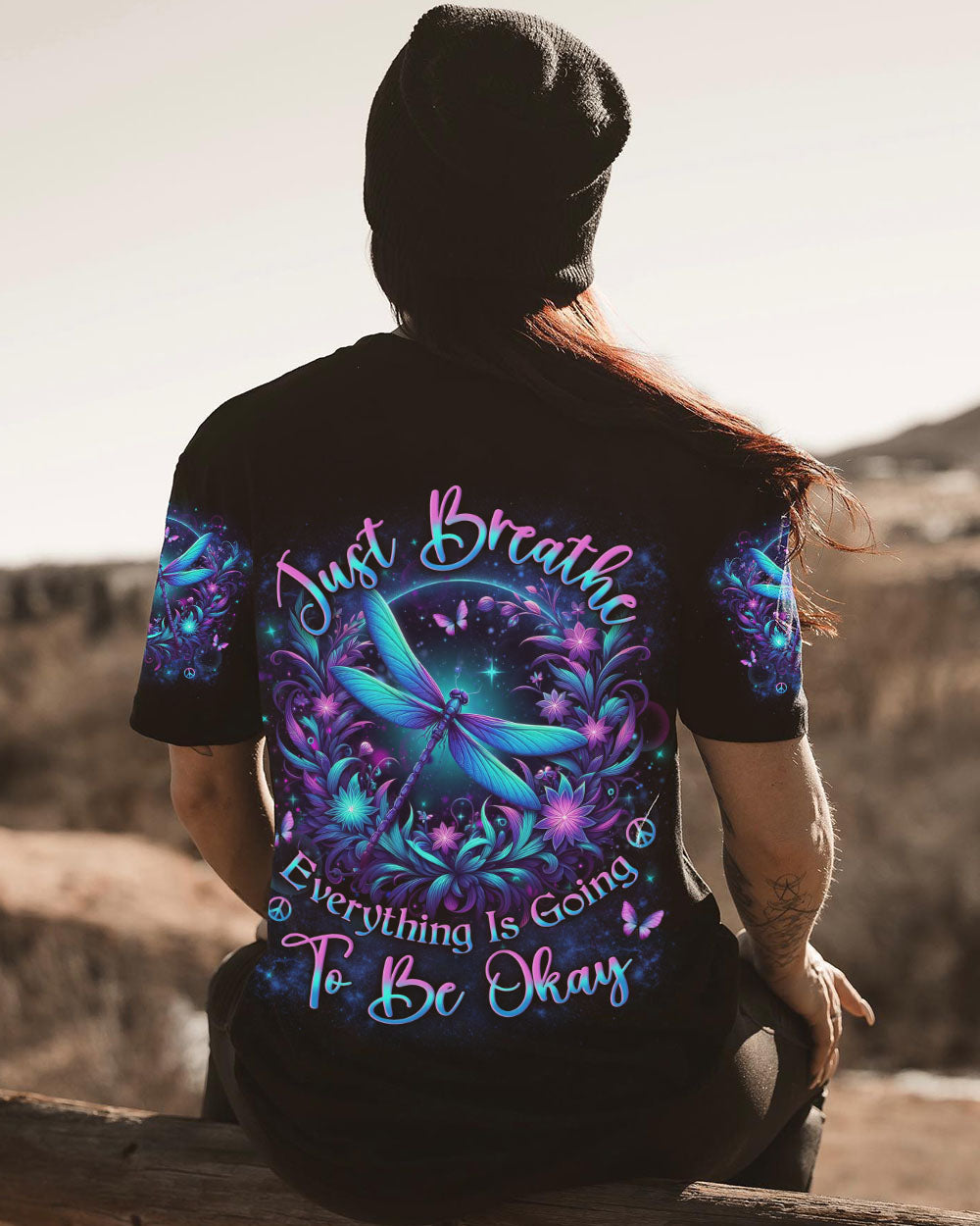 JUST BREATHE DRAGONFLY ALL OVER PRINT - YHLN1312232