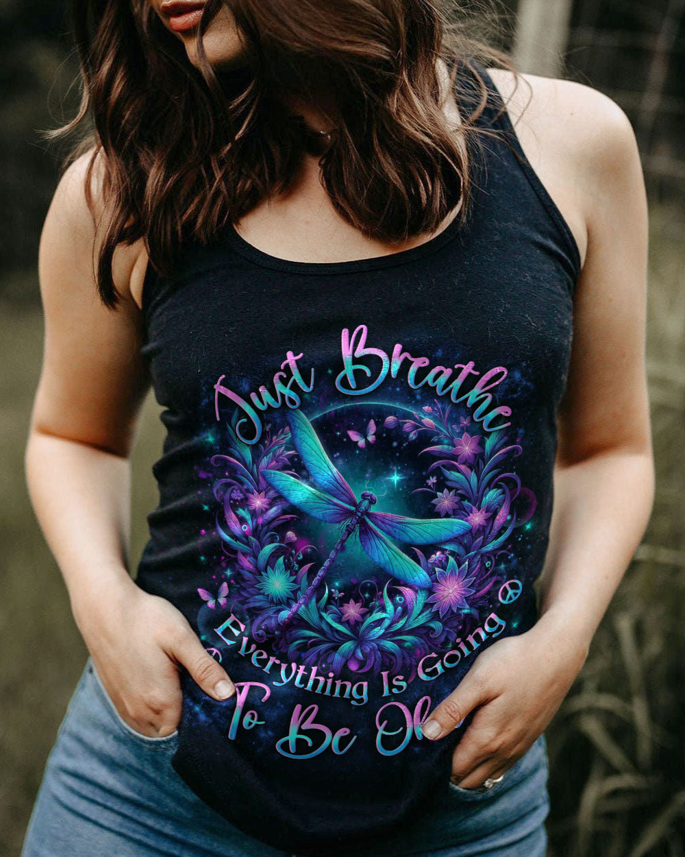 JUST BREATHE DRAGONFLY ALL OVER PRINT - YHLN1312232