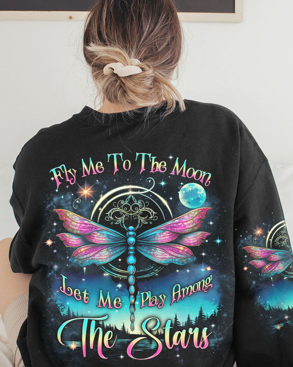FLY ME TO THE MOON DRAGONFLY ALL OVER PRINT - YHLN1407232
