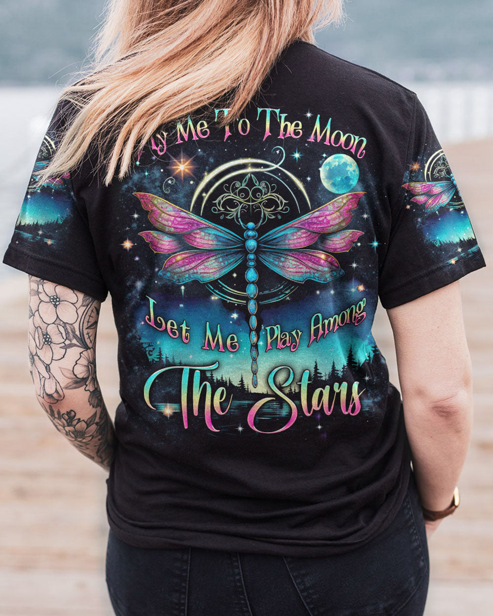 FLY ME TO THE MOON DRAGONFLY ALL OVER PRINT - YHLN1407232