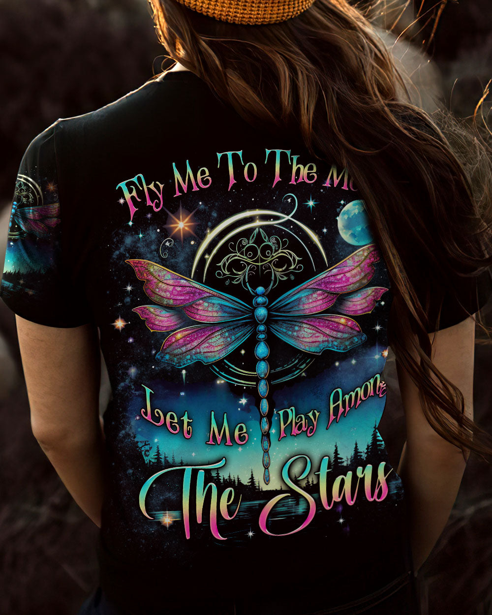 FLY ME TO THE MOON DRAGONFLY ALL OVER PRINT - YHLN1407232