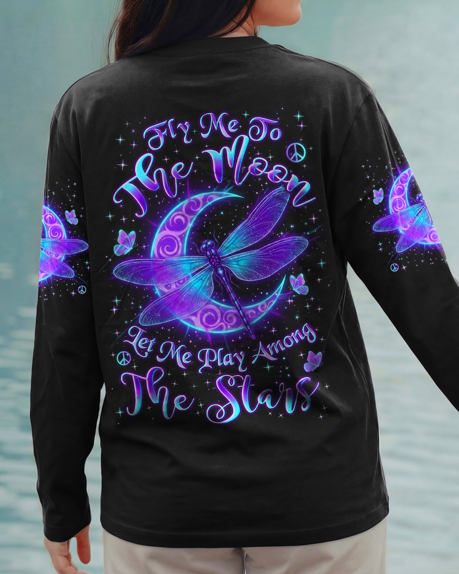 FLY ME TO THE MOON DRAGONFLY ALL OVER PRINT - YHLN1501262