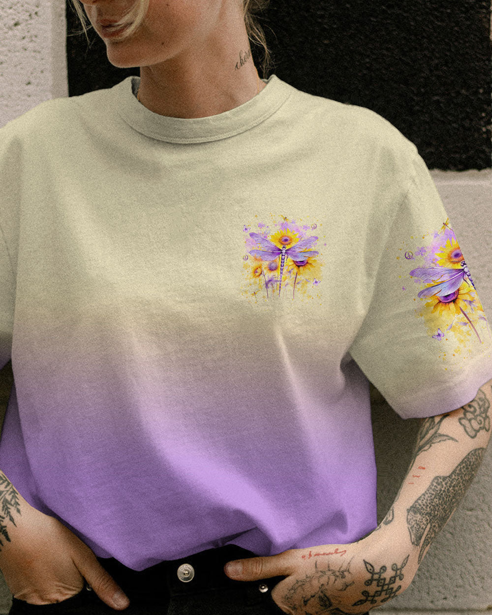 SPIRIT OF A FAIRY DRAGONFLY SUNFLOWERS ALL OVER PRINT - YHLN1512231