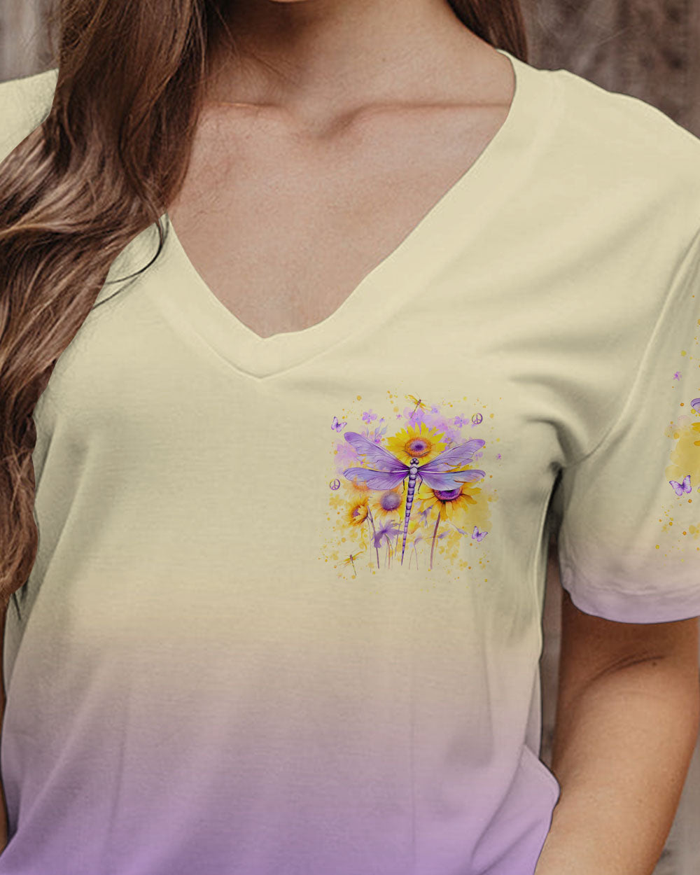 SPIRIT OF A FAIRY DRAGONFLY SUNFLOWERS ALL OVER PRINT - YHLN1512231