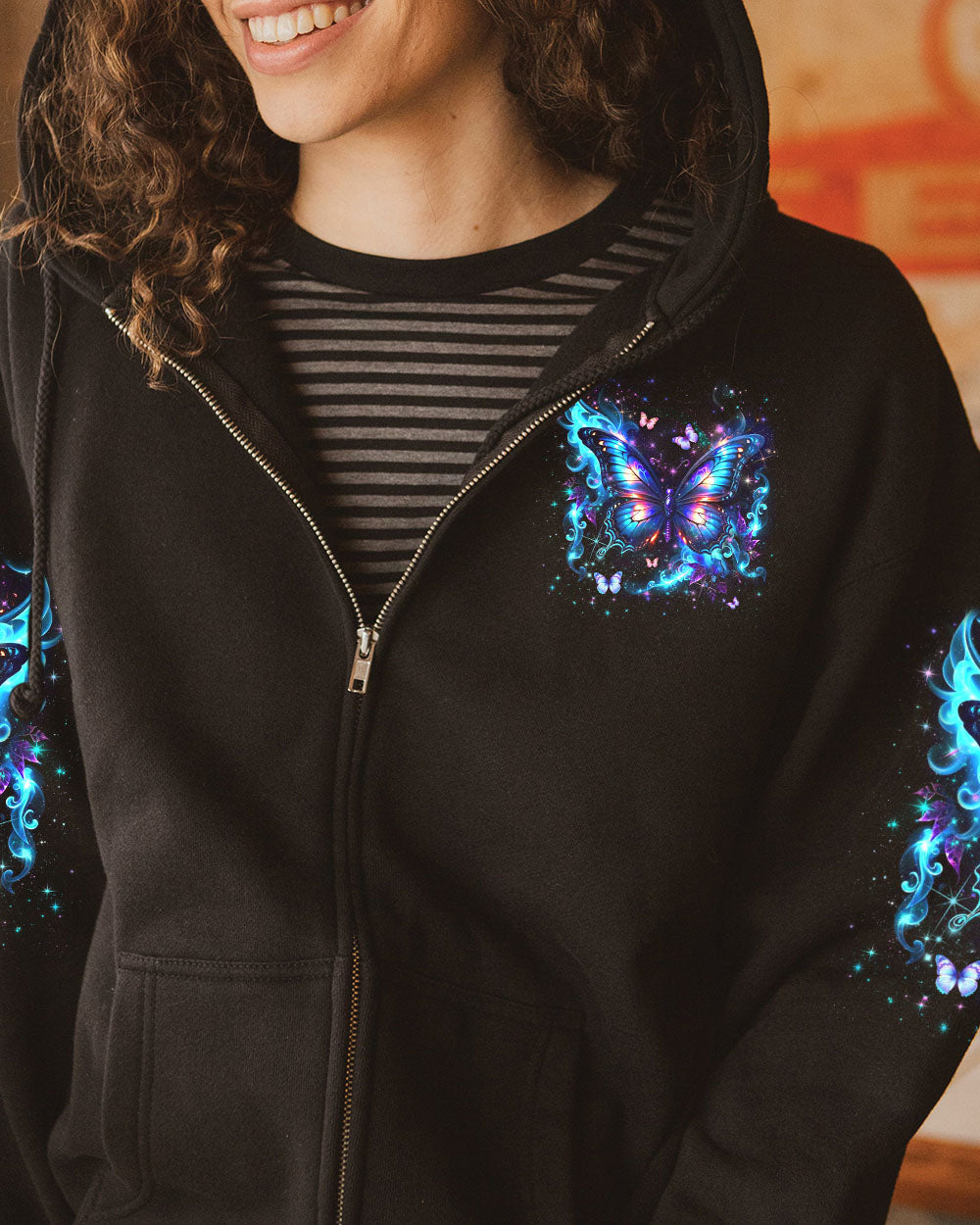 I BELIEVE THERE ARE ANGELS AMONG US BUTTERFLY ALL OVER PRINT - YHLN1604242