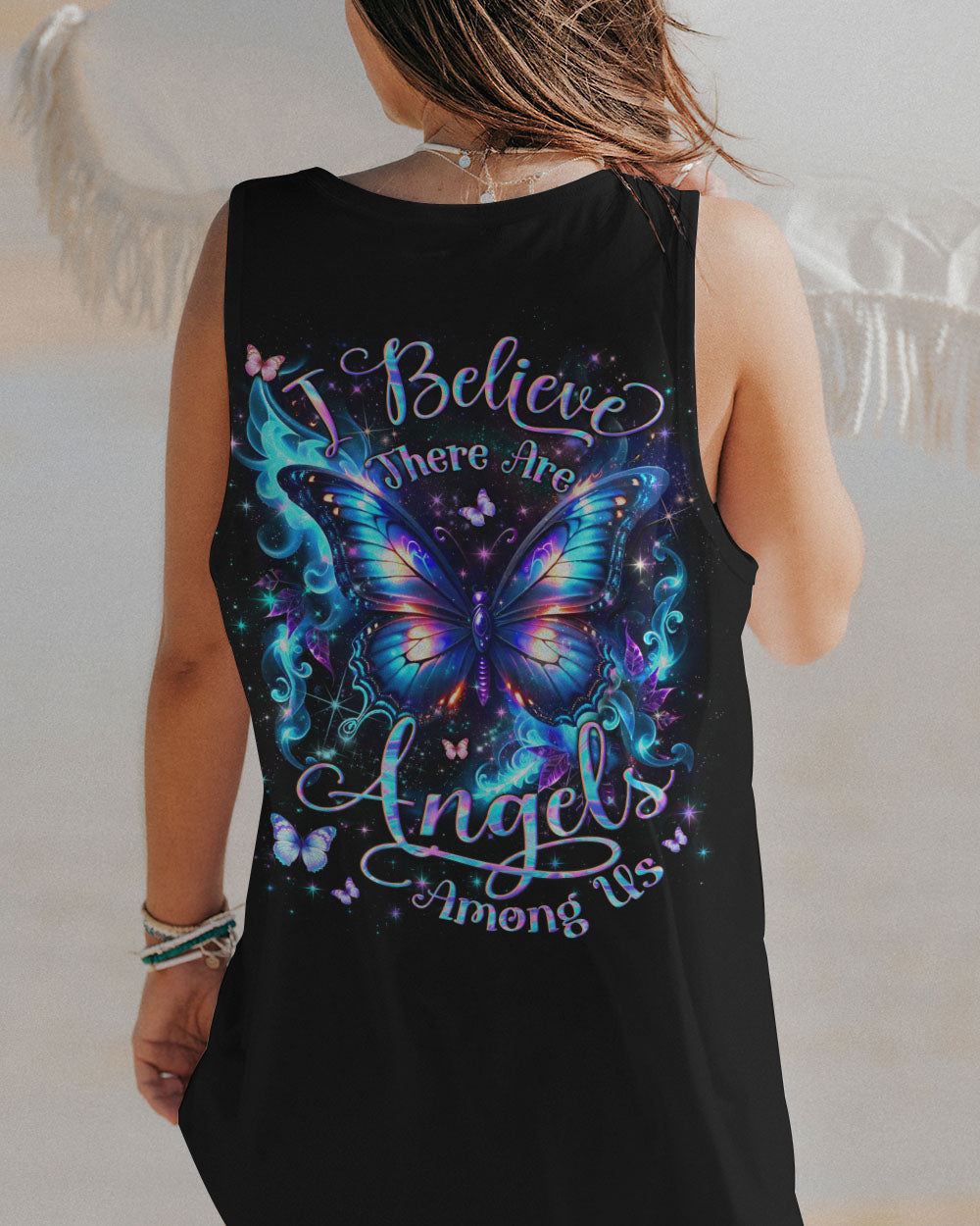I BELIEVE THERE ARE ANGELS AMONG US BUTTERFLY ALL OVER PRINT - YHLN1604242