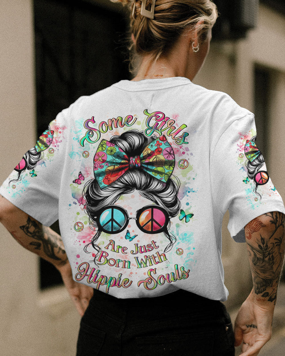SOME GIRLS ARE JUST BORN WITH HIPPIE SOULS ALL OVER PRINT - YHLN1706241