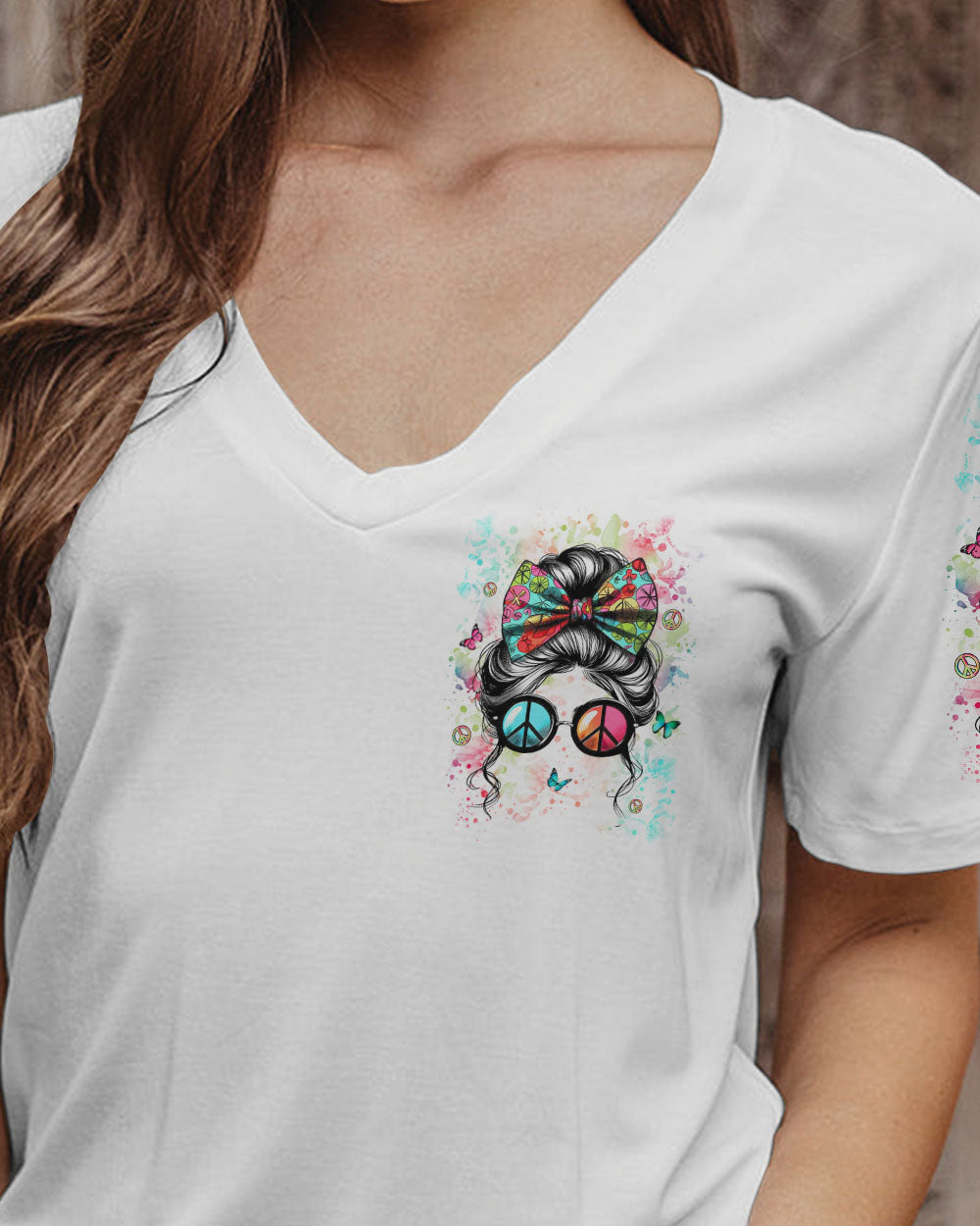 SOME GIRLS ARE JUST BORN WITH HIPPIE SOULS ALL OVER PRINT - YHLN1706241