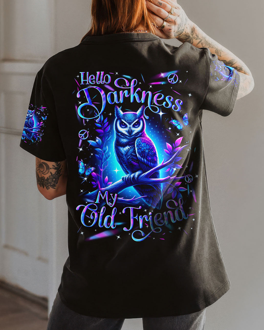 HELLO DARKNESS MY OLD FRIEND OWL ALL OVER PRINT - YHLN1709253