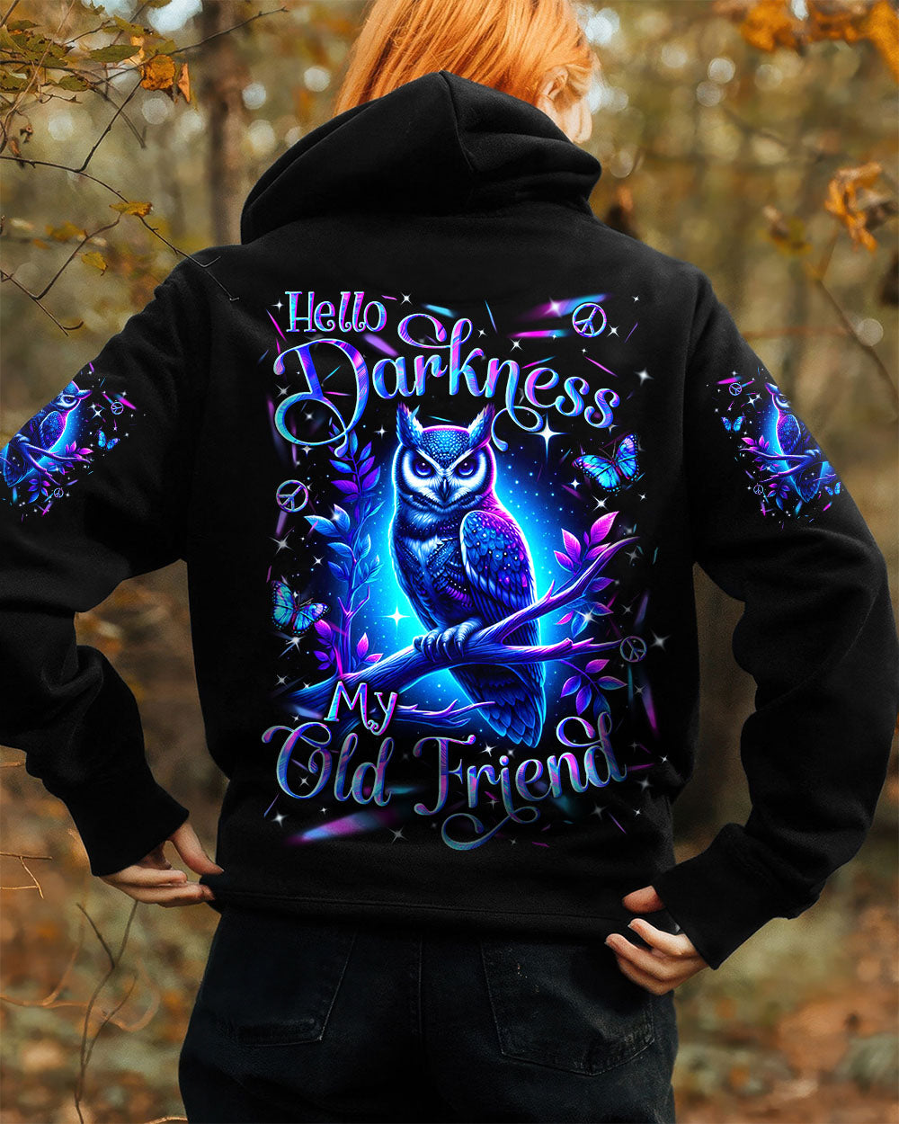 HELLO DARKNESS MY OLD FRIEND OWL ALL OVER PRINT - YHLN1709253