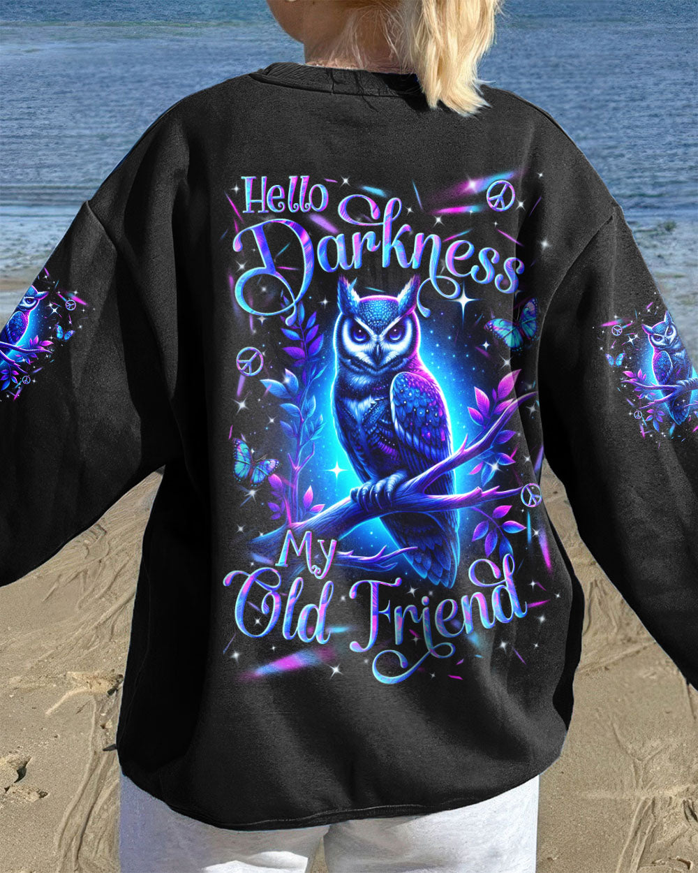 HELLO DARKNESS MY OLD FRIEND OWL ALL OVER PRINT - YHLN1709253