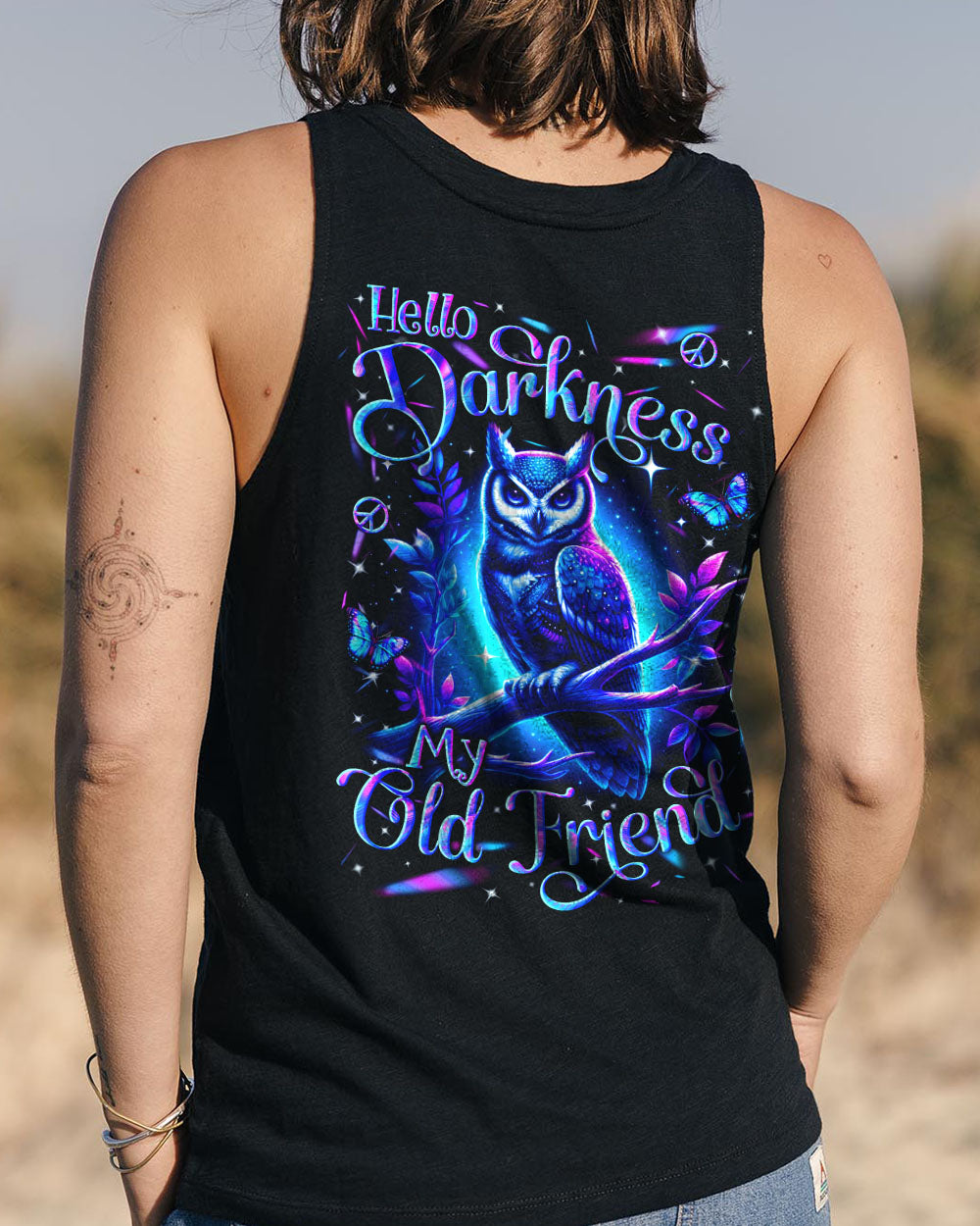 HELLO DARKNESS MY OLD FRIEND OWL ALL OVER PRINT - YHLN1709253