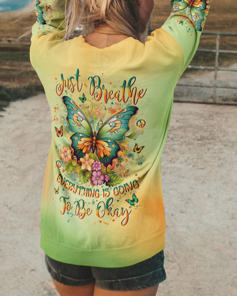 JUST BREATHE DRAGONFLY ALL OVER PRINT - YHLN1802252