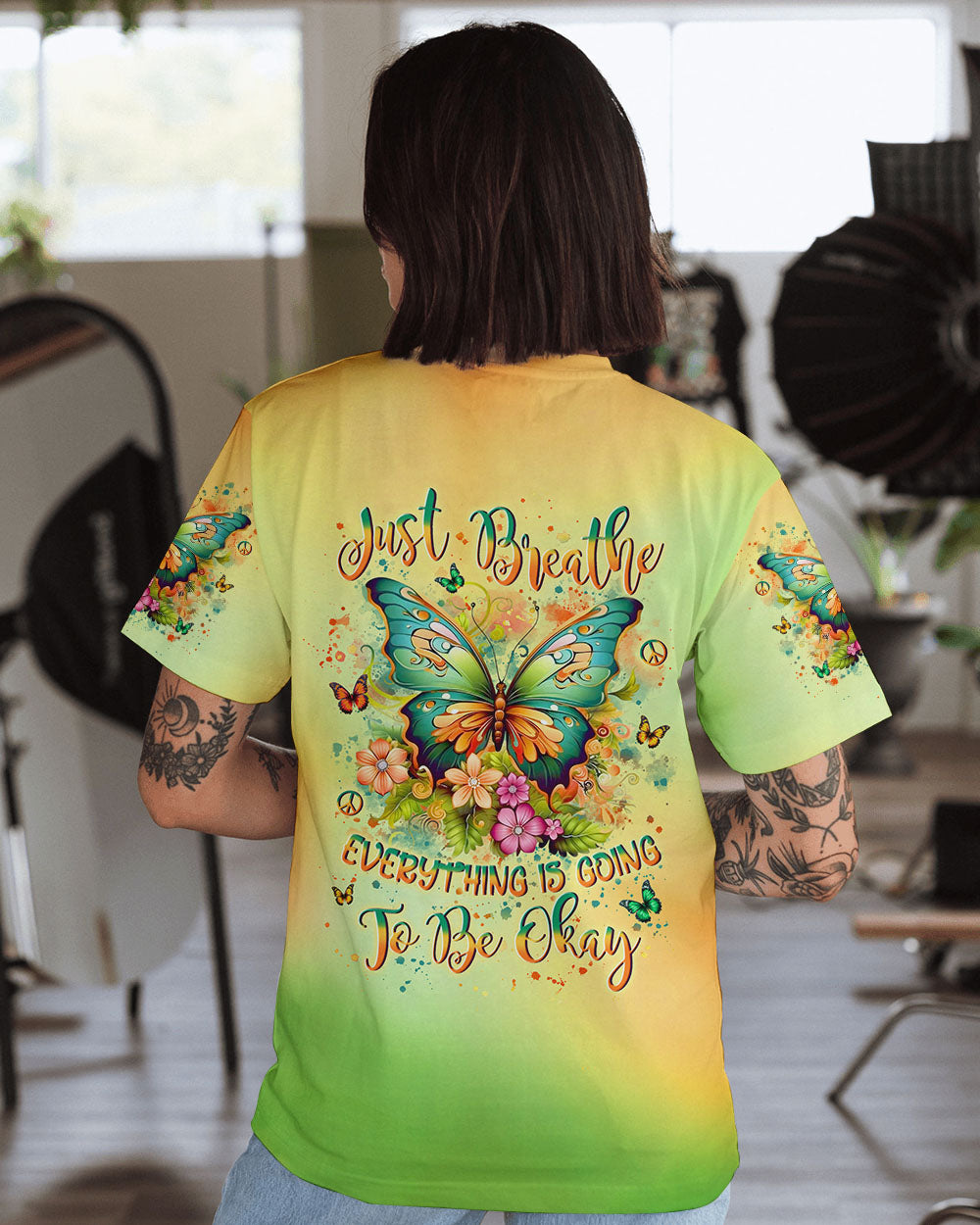 JUST BREATHE DRAGONFLY ALL OVER PRINT - YHLN1802252
