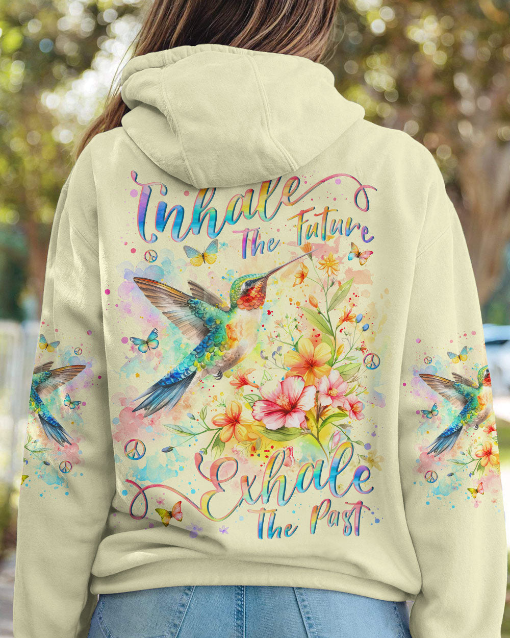INHALE THE FUTURE EXHALE THE PAST HUMMINGBIRD ALL OVER PRINT - YHLN1803241