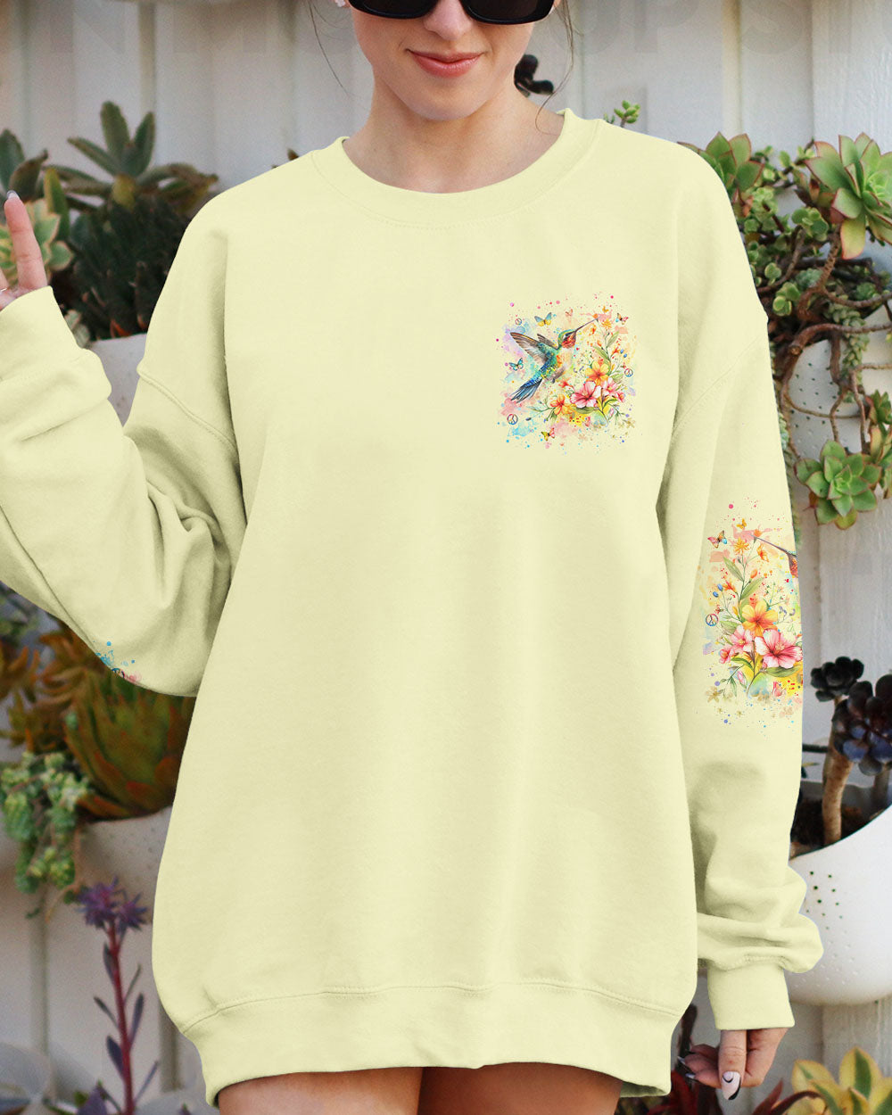 INHALE THE FUTURE EXHALE THE PAST HUMMINGBIRD ALL OVER PRINT - YHLN1803241