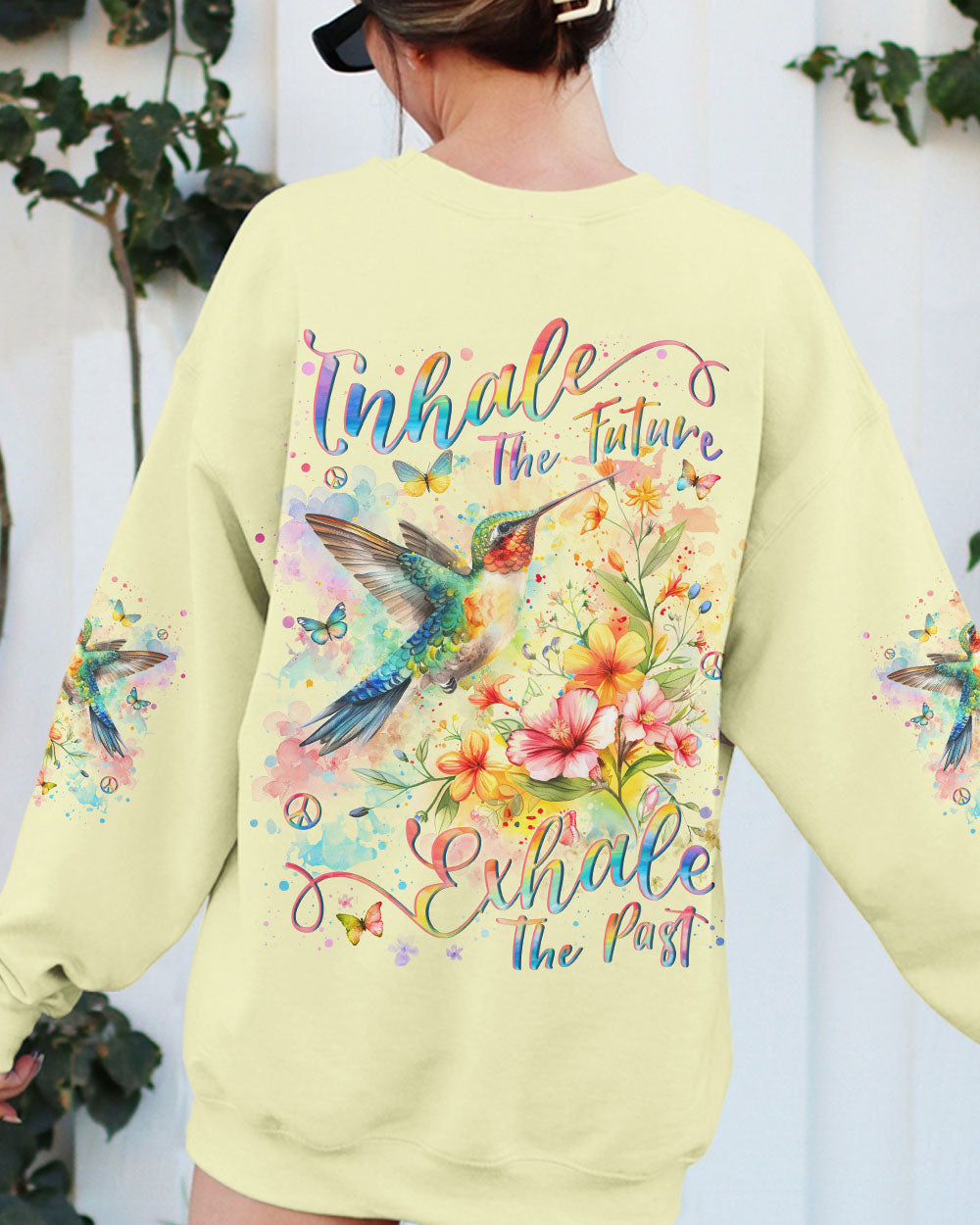 INHALE THE FUTURE EXHALE THE PAST HUMMINGBIRD ALL OVER PRINT - YHLN1803241