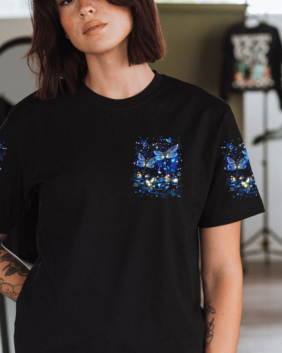 I BELIEVE THERE ARE ANGELS AMONG US DRAGONFLY ALL OVER PRINT - YHLN1809252