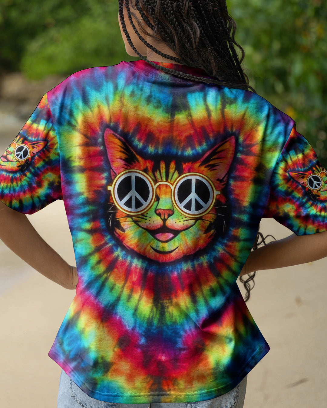 PSYCHEDELIC PEACE CAT ALL OVER PRINT - YHLN1901262
