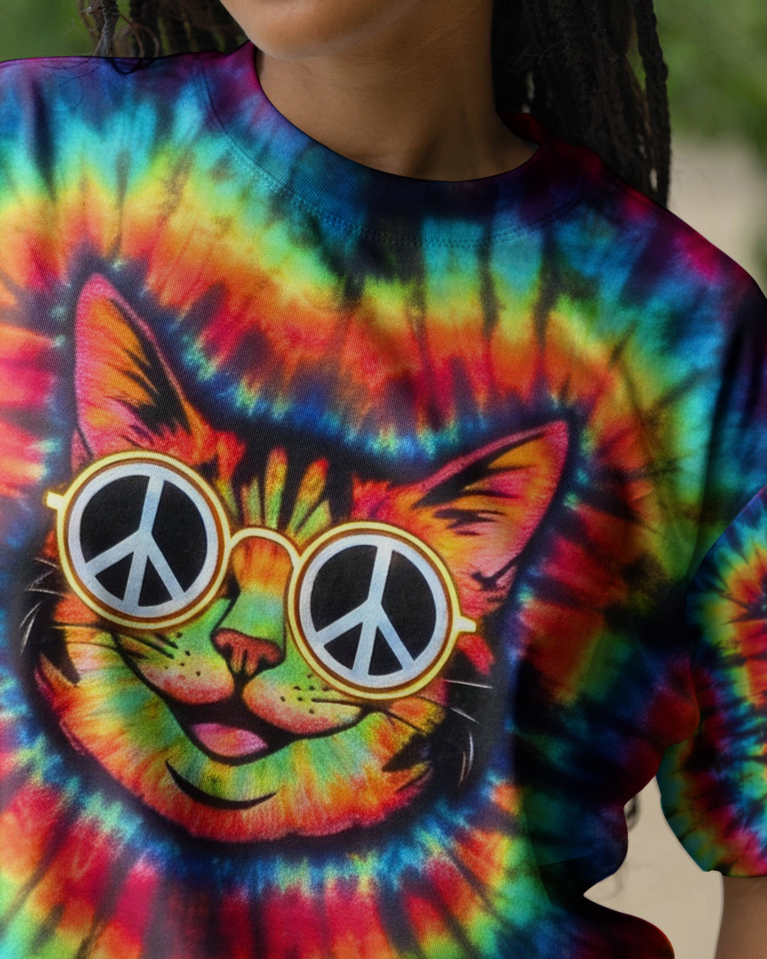 PSYCHEDELIC PEACE CAT ALL OVER PRINT - YHLN1901262