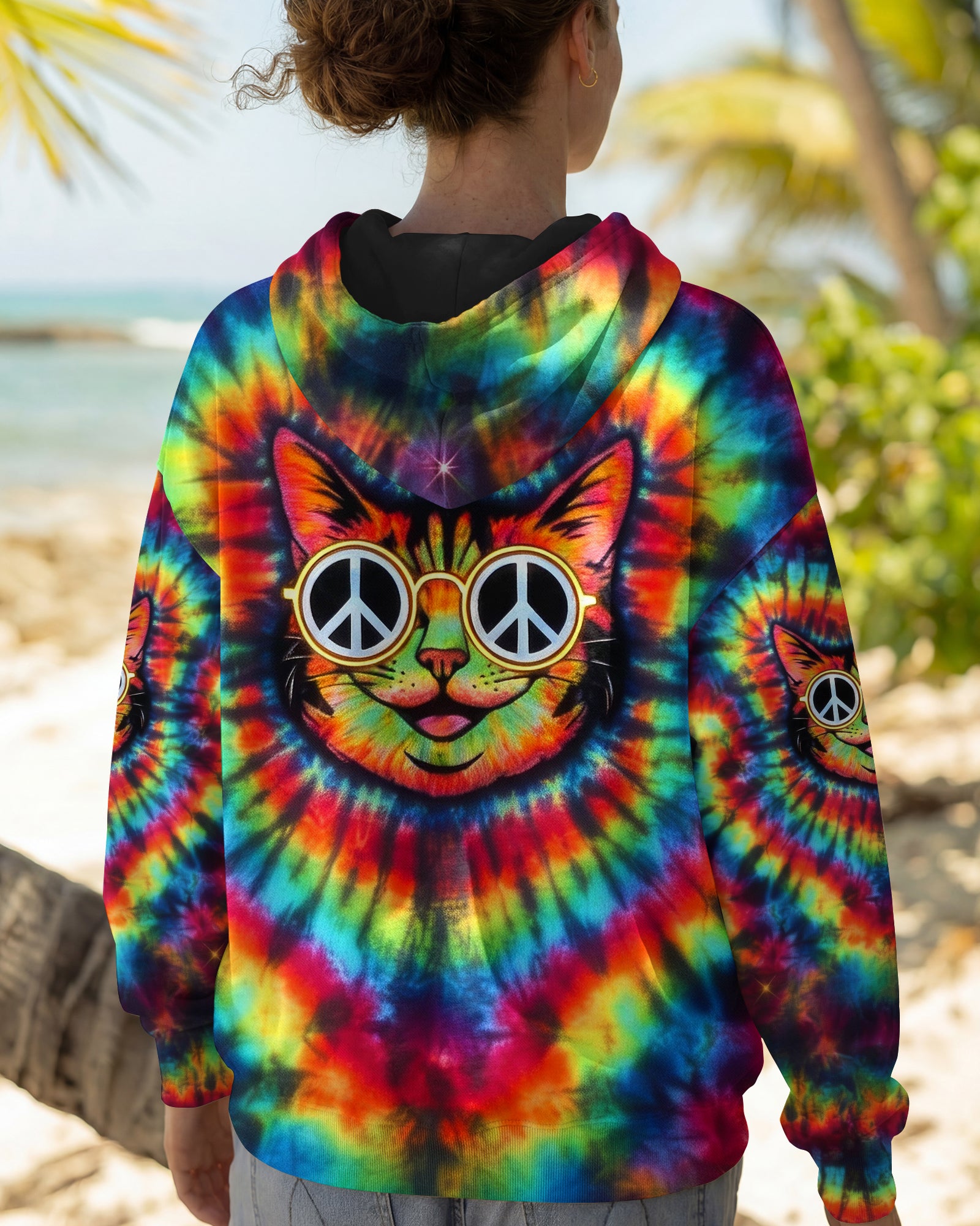 PSYCHEDELIC PEACE CAT ALL OVER PRINT - YHLN1901262